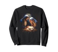 Crèche de Noël catholique de la Nativité de Jésus-Christ Sweatshirt