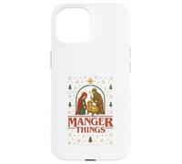 Crèche de Noël chrétienne Humoristique Manger Things Coque pour iPhone 15