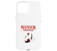 Crèche de Noël chrétienne Humoristique Manger Things Coque pour iPhone 15