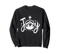 Crèche de Noël chrétienne Joie Jésus Crèche de Noël Foi Famille Sweatshirt
