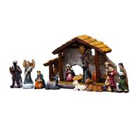 Crèche de Noël - Crèche de Noël | Ensemble de crèches en résine | Décorations de Nël de table en résine chrétienne | Figurines de collection d’artisanat religieux | Décorations d'arbre pour centres d