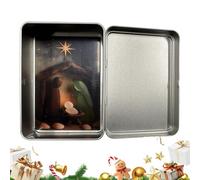 Crèche De Noël Délicate En Verre De Mer, Mini Crèche De Noël, Décoration Religieuse Fabriquée À La Main Avec Verre De Mer, Décoration De Côtière Et Cadeaux De Foi Pour Les Amoureux Des Chrétiens