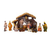 Crèche de Noël d'intérieur Décor religieux de Noël figurine en résine | Naissance de Jésus Décor Bureau Pour locataires, décorateurs, maison, appartement, salon, chambre, étagère,