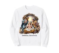 Crèche de Noël Emmanuel, Dieu avec Nous Noël Sweatshirt