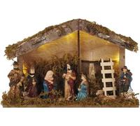 Crèche de Noël en bois EMOS LED DCWW31