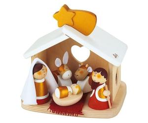 Crèche de Noël en bois l'étable Sevi 1831 - Jouets en Bois