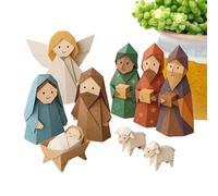 Crèche De Noël En Papier, Artisanat En Papier De Noël Religieux Fait À La Main, Ensemble D'origmi DIY Mettant En Vedette Des Animaux De Jésus, Décoration Pliable Éducative Créative, Pour Débuta