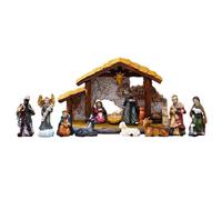 Crèche de Noël en résine, crèche de Noël - Figurines de Collection pour décoration de centres de Table, Vacances, intérieur, cheminée, cheminée