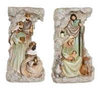 Crèche de Noël - HOME ESPRIT - Multicolore - Résine - 11 x 19,5 x 31,5 cm - 2 unités