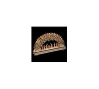 Crèche de Noël lumineuse - L 33 cm x l 5 cm x H 19 cm - Bois