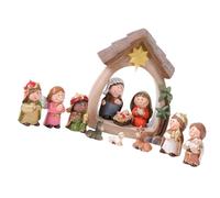 Crèche de Noël lumineuse pour décorations de Noël d'intérieur avec lumière LED