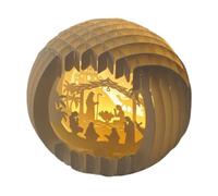 Crèche de Noël lumineuse pour la première histoire de Noël - Décoration de table d'intérieur avec lumière LED