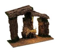 Crèche de Noël - PARIS PRIX - Arches en Bois - 45cm - LED - Naturel