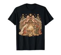 Crèche de Noël Sainte Famille Bethléem Manger Scène Art T-Shirt
