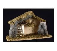 Crèche de Noël - Traditionnelle - Bois - 30 cm - 18 cm - Mixte