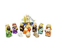 Crèche miniature, décorations religieuses de table en miniature avec sacré | Lot de petites figurines de crèche pour intérieur, chambre, salon, extérieur, école, église, fête