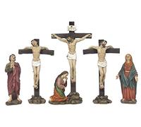 Crèche pascale Crucifixion de Jésus 6 sujets, 5 pièces cm. 21,8