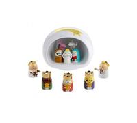 Alessi Crèche design AMGI10SET – Porcelaine décorée à la main, reproduction de la grotte, 10 pièces
