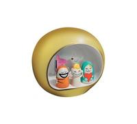 Alessi AMGI10 GD Crèche Design en Porcelain Decorè à La Main avec Reproduction de la Grotte et Set de Figurines, Or, 5 Pièces