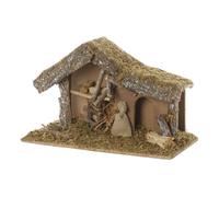 Crèche traditionnelle de Noël vide - H. 24 cm