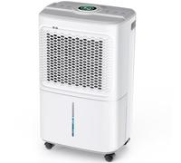 Crecolife Déshumidificateur électrique 12 l 190 W, économe en énergie pour 20 m², avec affichage numérique et panneau de contrôle tactile, 3 modes, 2 options de vidange, minuterie 24 h