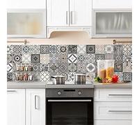 Crédence adhésive cuisine PVC 190_x_60_cm Azulejos anciens Rouleau adhesif decoratif 100% fabriqué en Italie, avec encre non toxique, ignifuge et résistant à l'eau