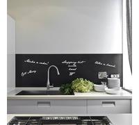 Crédence adhésive cuisine PVC 190_x_60_cm tableau noir Rouleau adhesif decoratif 100% fabriqué en Italie, avec encre non toxique, ignifuge et résistant à l'eau