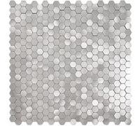 Crédence Adhésive "Mosaïque" 32cm Argent Gris