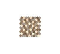 HOME DECO FACTORY - HD7715 - Crédence Adhésive Rigide Mosaïque Décorative pour Cuisine et Salle de Bain - Facile à Poser - sans Joint - Dimensions 60X30 cm - Couleur Bronze