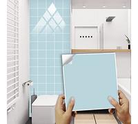 Credence Adhesive pour Cuisine 15X15 Bleu Clair Stickers Cuisine Stickers Muraux Cuisine Carrelage Adhesif Mural Stickers Salle de Bain Dalle Pvc Adhesive Murale (10 Pièces)