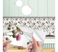 Credence Adhesive Pour Cuisine Animaux Bruns Dalle Pvc Adhesive Murale Salle de Bain,Feuilles de Stickers Muraux en Vinyle, Stickers Carrelage Imperméables