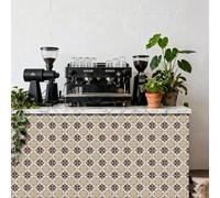 Credence Adhesive Pour Cuisine Brown Yellow Adhésif Sticker Imperméable en PVC Autocollants de Carreaux Carrelage Adhesif Mural Salle de Bains et Cuisine 10 PC(15X15cm)