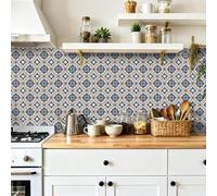 Credence Adhesive pour Cuisine Rouge Lumière Orange Carrelage Adhesif Mural Cuisine Salle de Bain Dalle Pvc Adhesive Murale Stickers Carrelage Adhesif Sol Peel And Stick Tiles 20x20cm/48 Pcs