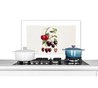 Credence Alimentation - Cerise - Coeur Fond de hotte 60x40 cm Credence aluminium Plaque inox de cuisine