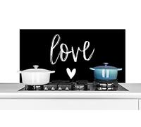 Credence Amour - Citations - Proverbes Fond de hotte 100x50 cm Credence aluminium Plaque inox de cuisine
