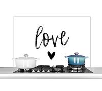 Credence Amour - Citations - Proverbes Fond de hotte 100x65 cm Credence aluminium Plaque inox de cuisine