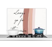 Credence Arc-en-ciel - Toujours aller vers l'arc-en-ciel - Citations - Texte Fond de hotte 100x65 cm Credence aluminium Plaque inox de cuisine