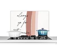 Credence Arc-en-ciel - Toujours aller vers l'arc-en-ciel - Citations - Texte Fond de hotte 80x55 cm Credence aluminium Plaque inox de cuisine