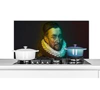 Credence Art - Guillaume d'Orange - Arc-en-ciel Fond de hotte 100x50 cm Credence aluminium Plaque inox de cuisine