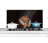Credence Art - Guillaume d'Orange - Cigarette Fond de hotte 100x50 cm Credence aluminium Plaque inox de cuisine