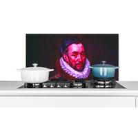 Credence Art - Guillaume d'Orange - Rose Fond de hotte 80x40 cm Credence aluminium Plaque inox de cuisine