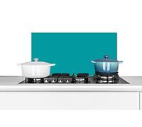 Credence Bleu - Aqua - Motif Fond de hotte 70x30 cm Credence aluminium Plaque inox de cuisine