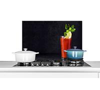 Credence Boisson - Verre - Bloody Mary - Rouge Fond de hotte 60x40 cm Credence Aluminium Plaque INOX de Cuisine