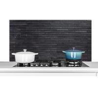 Credence Brique - Noir - Mur Fond de hotte 120x60 cm Credence aluminium Plaque inox de cuisine