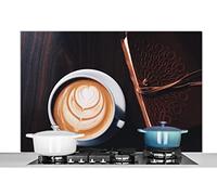 Credence Café - Cannelle - Latte Fond de hotte 120x80 cm Credence aluminium Plaque inox de cuisine