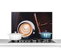 Credence Café - Cannelle - Latte Fond de hotte 90x60 cm Credence aluminium Plaque inox de cuisine