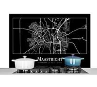 Credence Carte - Carte de Maastricht - Plan de la ville Fond de hotte 120x80 cm Credence aluminium Plaque inox de cuisine