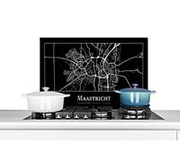 Credence Carte - Carte de Maastricht - Plan de la ville Fond de hotte 60x40 cm Credence aluminium Plaque inox de cuisine