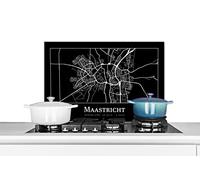 Credence Carte - Carte de Maastricht - Plan de la ville Fond de hotte 60x40 cm Credence aluminium Plaque inox de cuisine