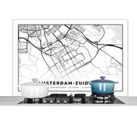 Credence Carte - Pays-Bas - Amsterdam-Zuidoost Fond de hotte 120x80 cm Credence aluminium Plaque inox de cuisine